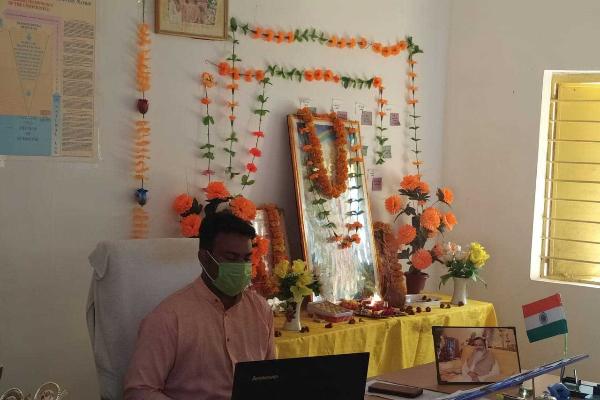 MVM School Banheri Celebrated 150th birth anniversary of His Divinity Gurudev Brahmaleen Shankaracharya of Jyotirmath Shri Swami Brahmanand Saraswati Ji Maharaj .